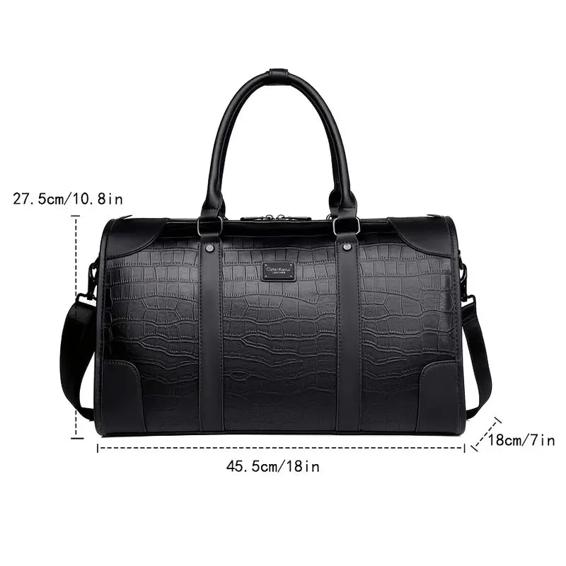 Premium Leather Weekender Duffle Bag | HUSTON