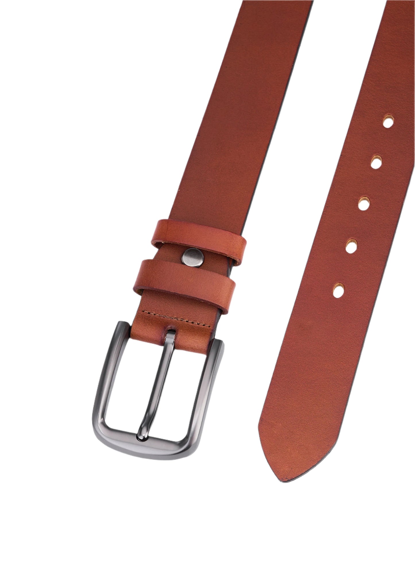 Luxury Rundleer Belt for Men - Full Leather Brown - High-Quality and Durable Leather Belt