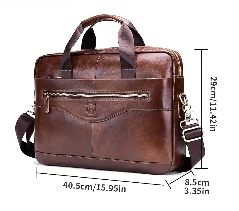 Leather Briefcase Crossbody Bag | CHICAGO