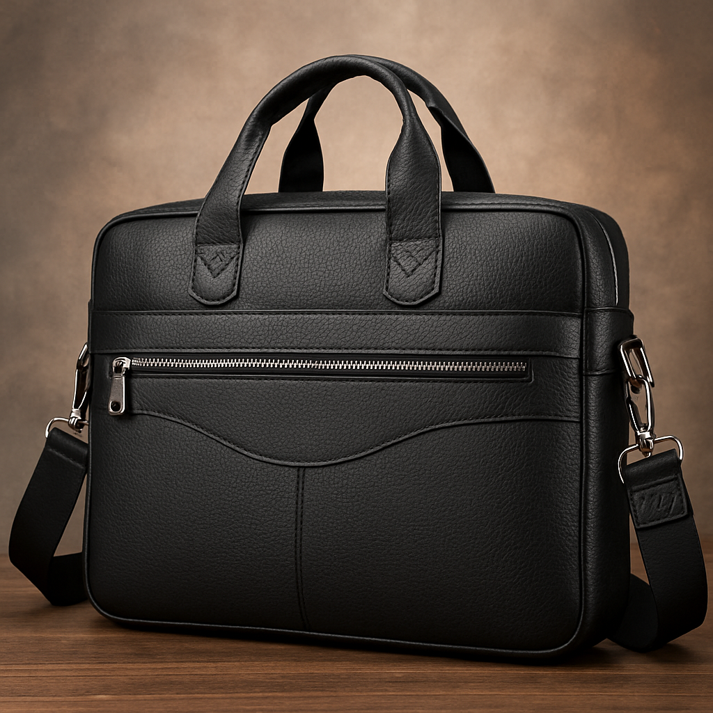 Leather Briefcase Crossbody Bag | CHICAGO