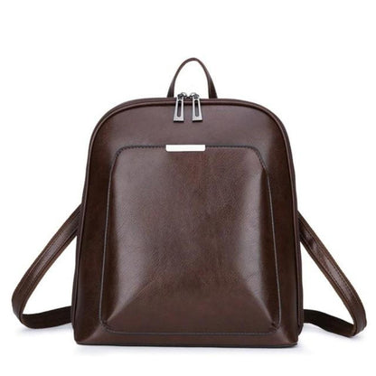 Elegant double zipper backpack in classic style