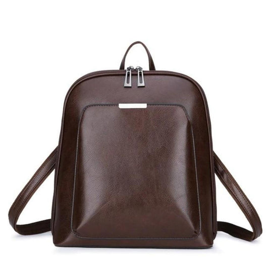 Elegant double zipper backpack in classic style