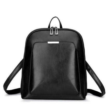 Elegant double zipper backpack in classic style