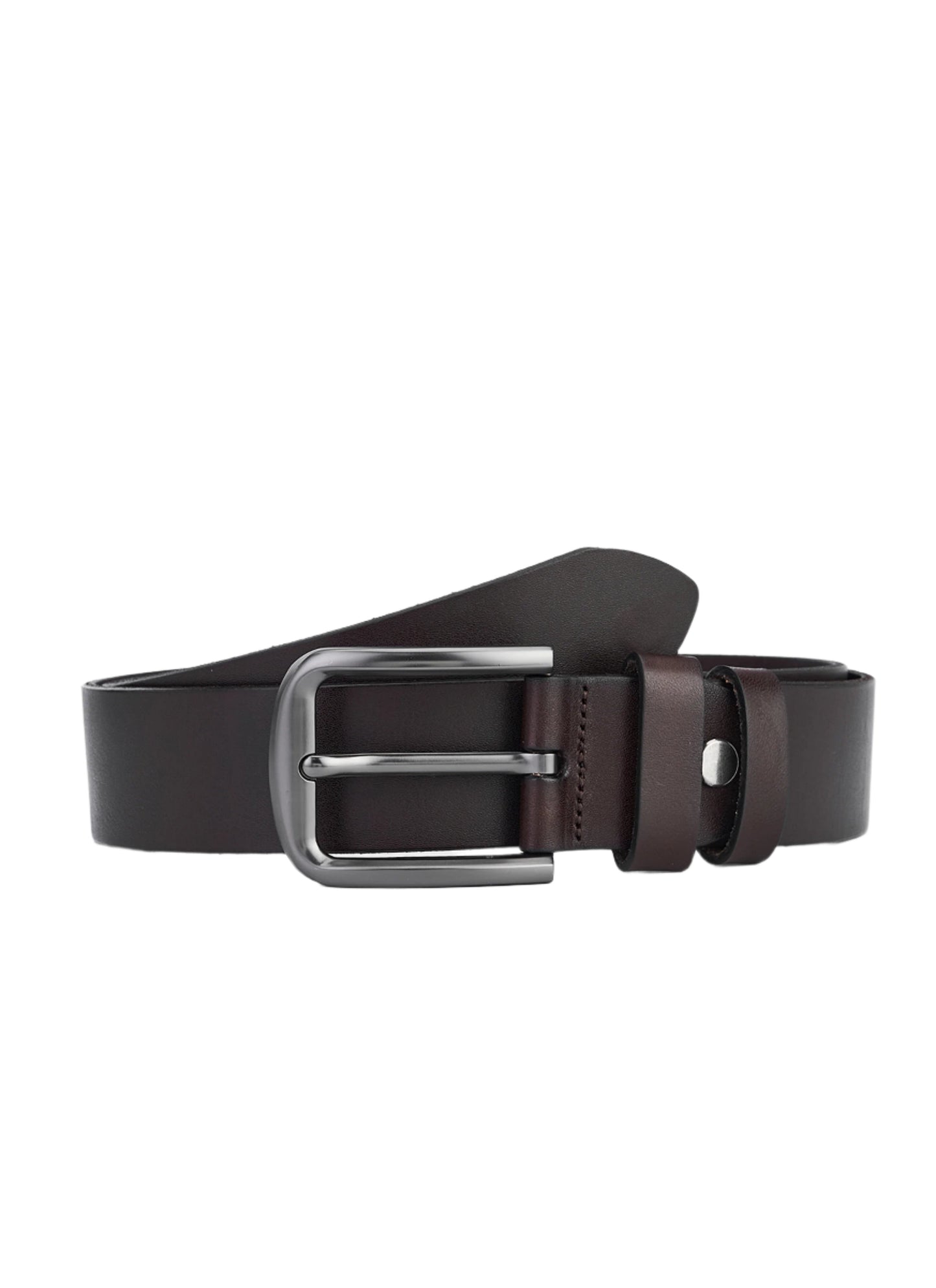 Luxury Dark Brown Cowhide Leather Belt – High-Quality Full Leather Belts for Men – Durable and Elegant