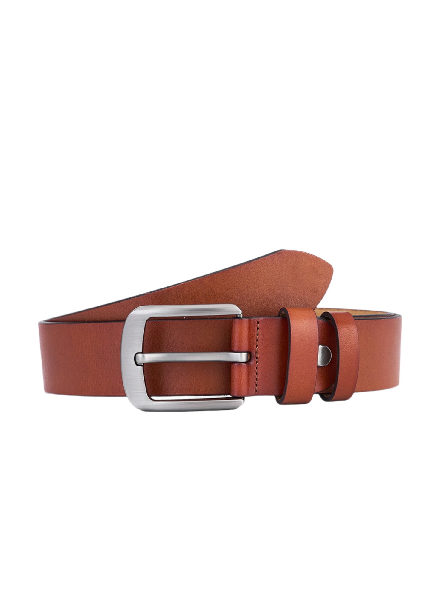 Elegant Brown Round Leather Strap – Fully Leather & Durable Men's Accessory