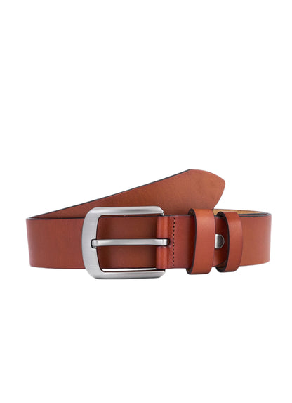 Elegant Brown Round Leather Strap – Fully Leather & Durable Men's Accessory