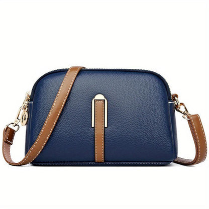 Elegant Mila Litchi Embossed Crossbody Bag
