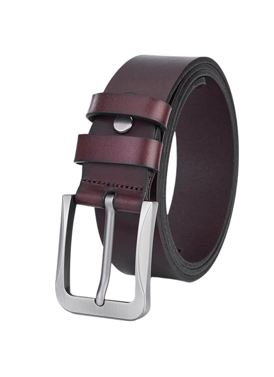 Luxury Brown Full Leather Belt for Men - Sustainable & Vintage Design - Premium Leather Leather Belt for a Timeless Look