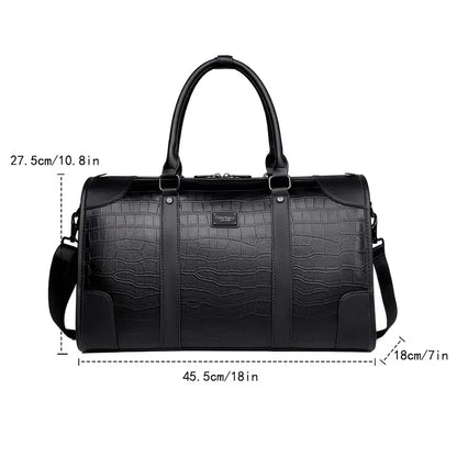 Premium Leather Weekender Duffle Bag | HUSTON