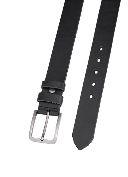 Set of 2 high-quality cowhide leather belts – black and brown – genuine leather & extremely durable – stylish leather belts for men