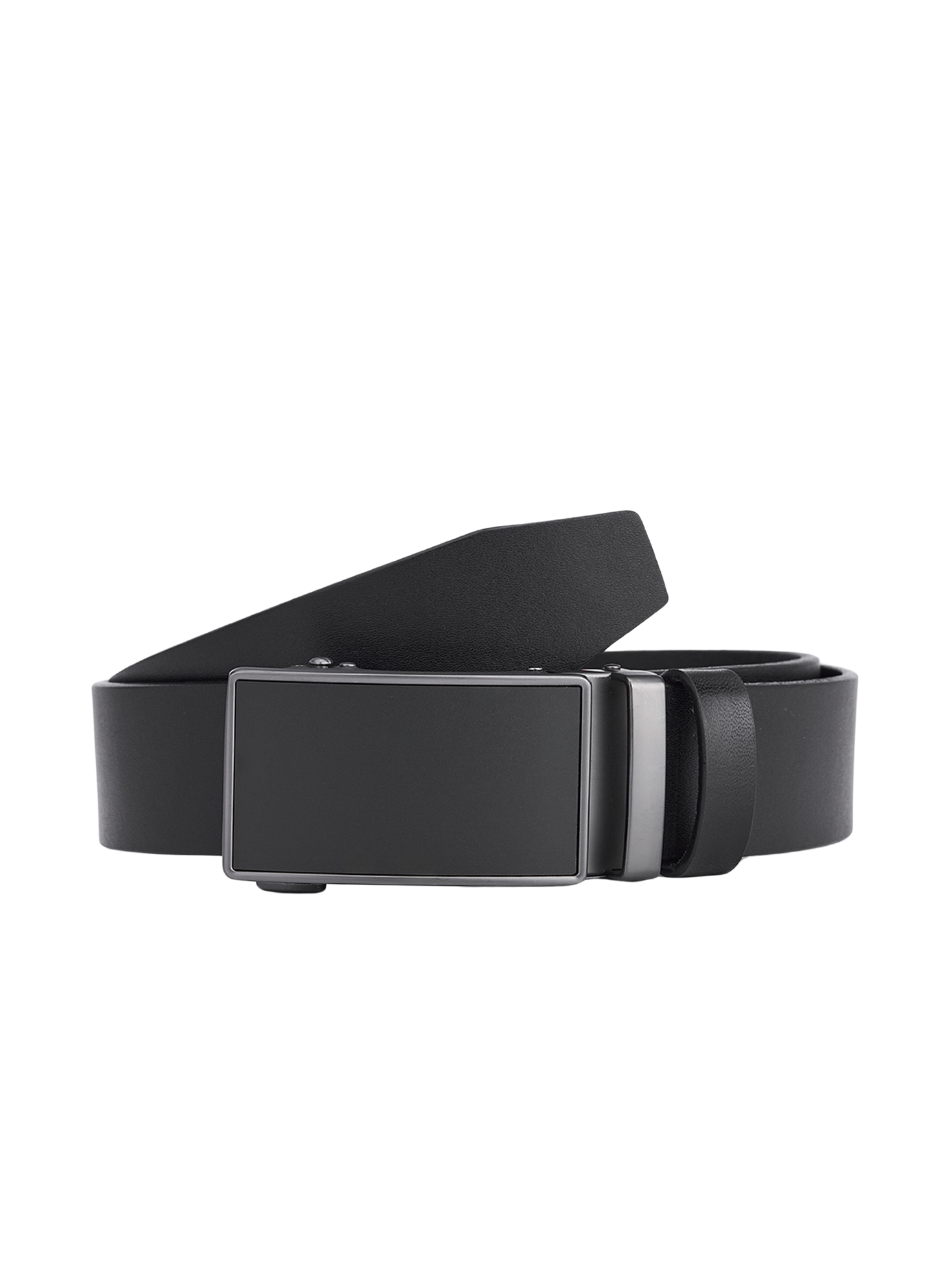Luxury Black Cowhide Leather Automatic Belt - Genuine Leather - Sustainable and Elegant Shoe Strap for Men