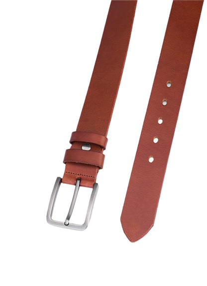 Luxury Crocodile Leather Belt for Men - Full Grain Leather - Stylish Brown Leather Belt - Durable and Long-lasting Design