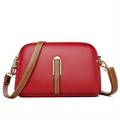 Elegant Mila Litchi Embossed Crossbody Bag