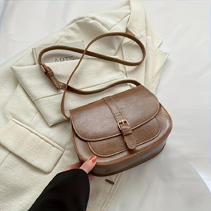 Evelyn Elegant Saddle Crossbody Bag