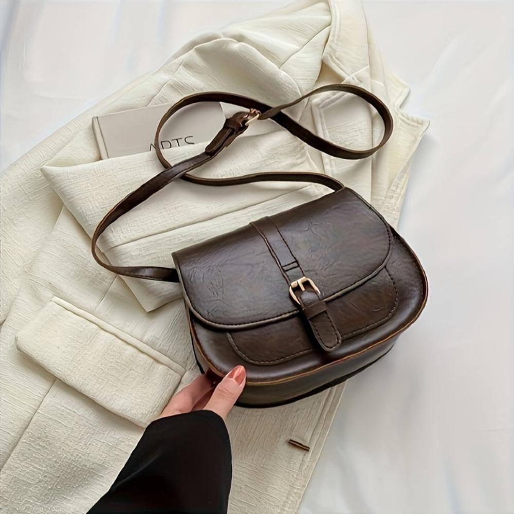 Evelyn Elegant Saddle Crossbody Bag