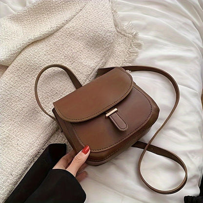 Stylish Retro Saddle Crossbody Bag by Amelia