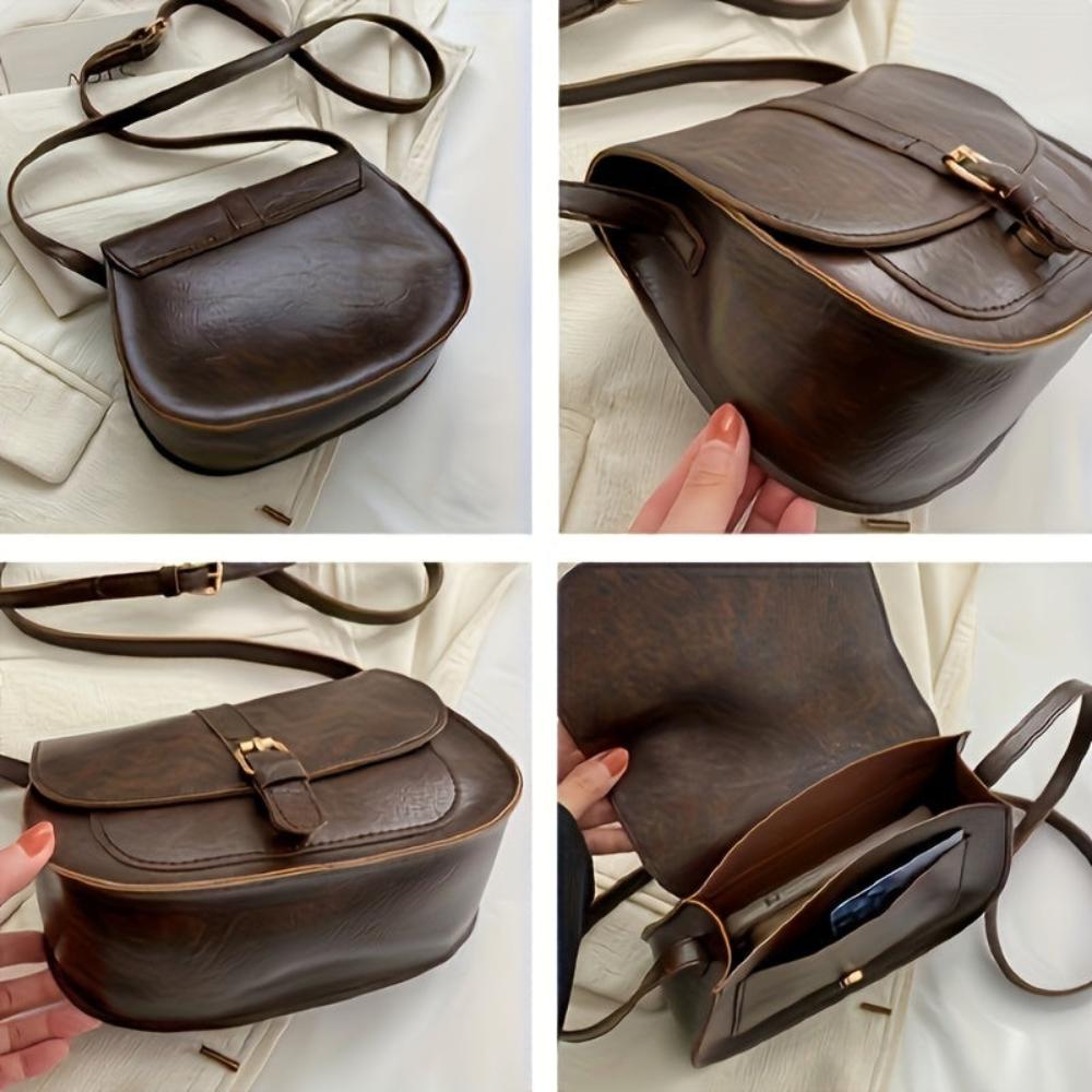 Evelyn Elegant Saddle Crossbody Bag