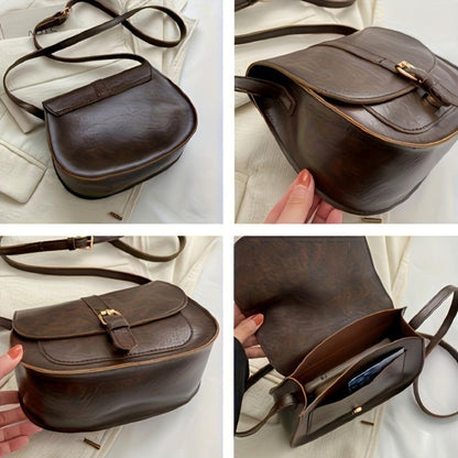 Evelyn Elegant Saddle Crossbody Bag