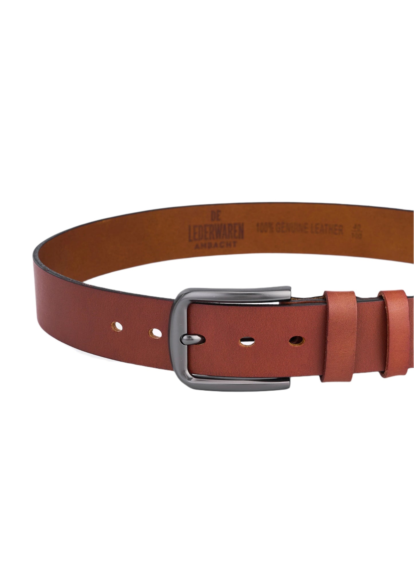 Luxury Rundleer Belt for Men - Full Leather Brown - High-Quality and Durable Leather Belt