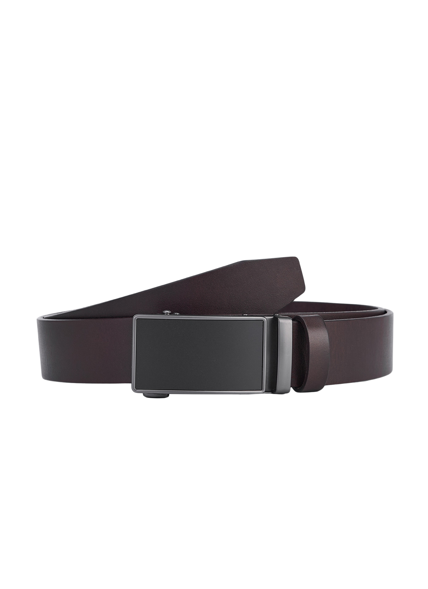 Luxury Brown Full-Grain Leather Belt with Automatic Clasp – Genuine Leather Leather Pants Belt for Durability and Elegance