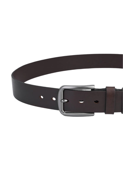 Luxury Dark Brown Cowhide Leather Belt – High-Quality Full Leather Belts for Men – Durable and Elegant