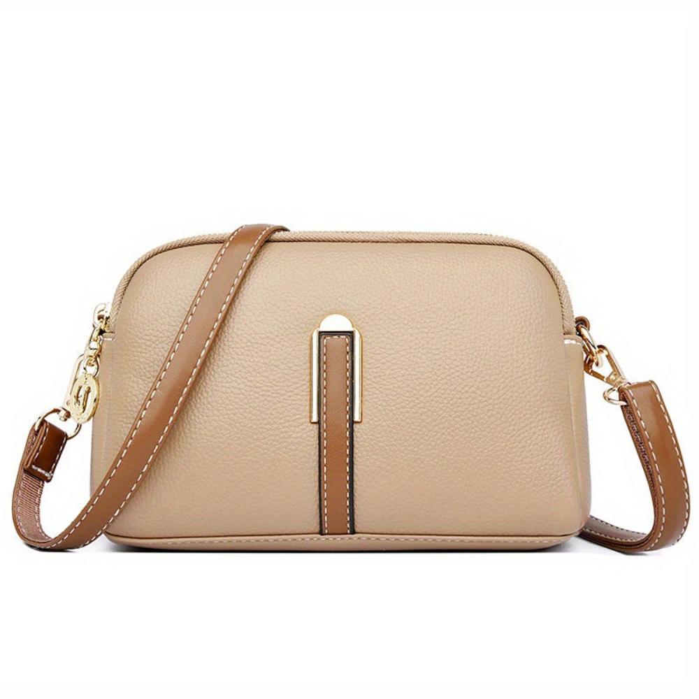 Elegant Mila Litchi Embossed Crossbody Bag