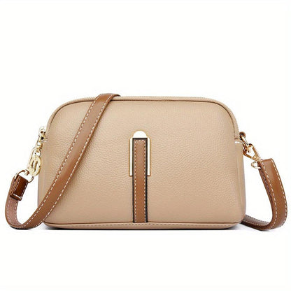 Elegant Mila Litchi Embossed Crossbody Bag