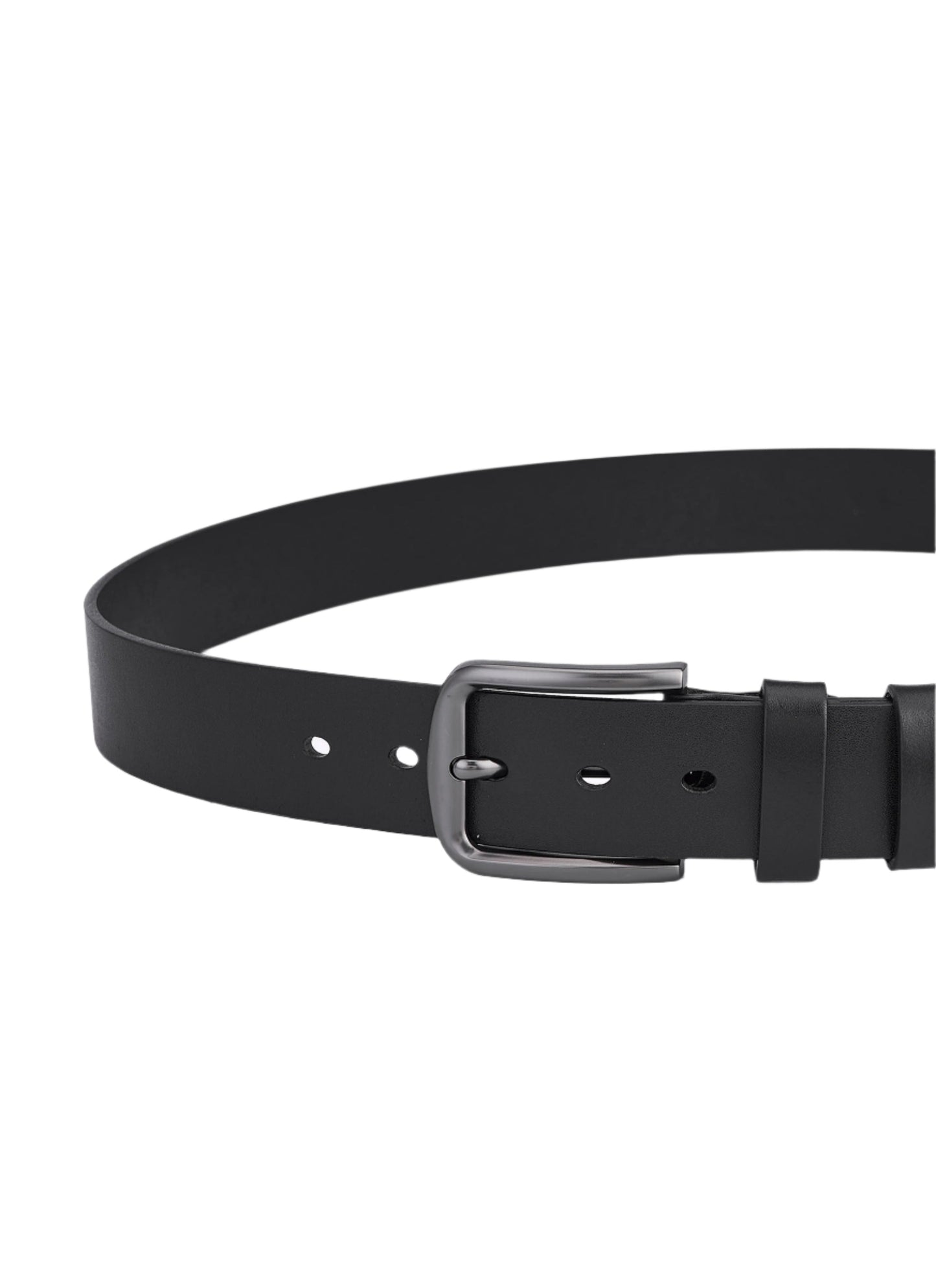 Luxury Black Calfskin Leather Belt for Men – High-Quality Full Leather Durable Leather Belt with Premium Craftsmanship