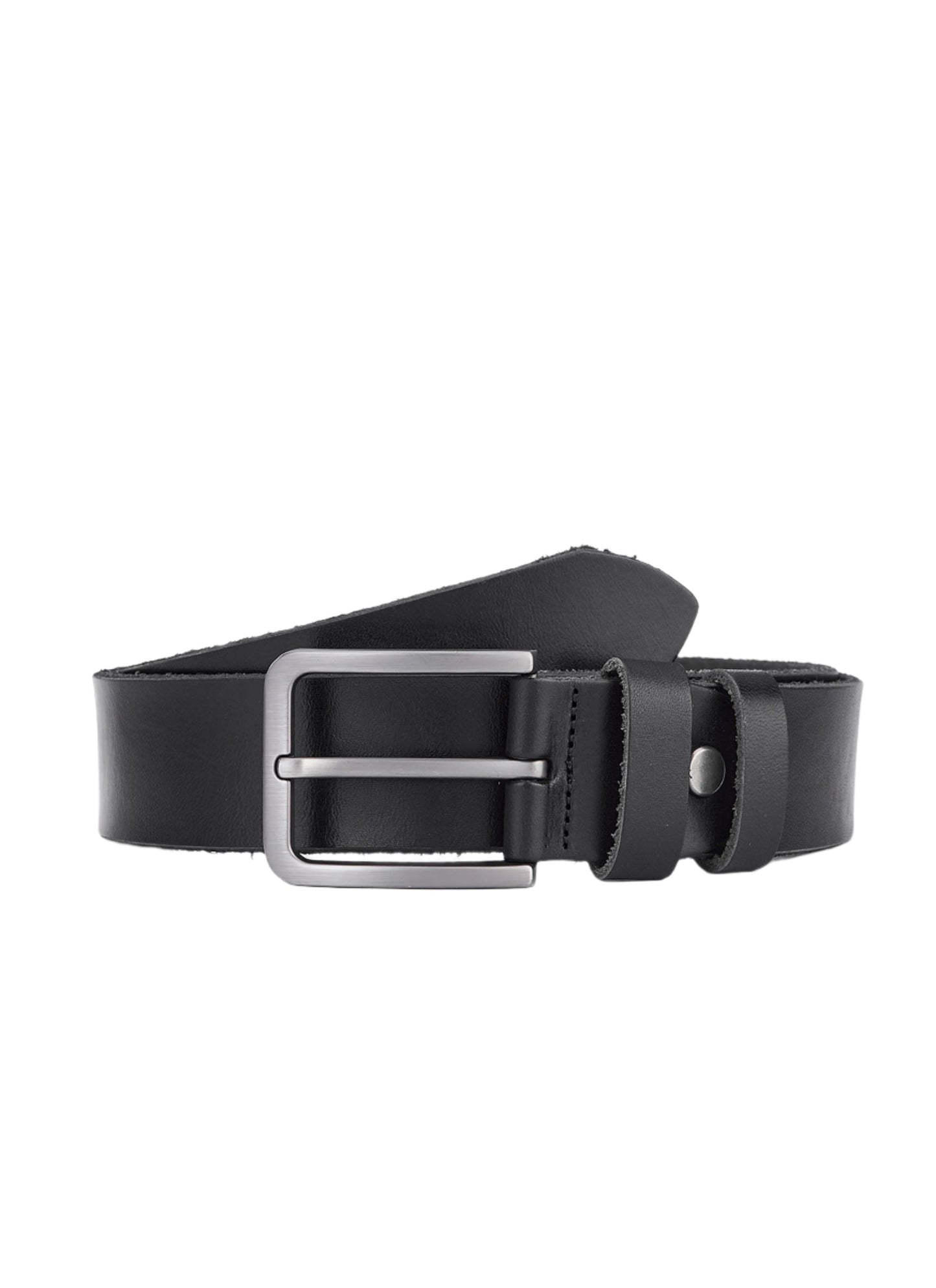 Luxury Ram Leather Belt for Men - Full Leather Black - Stylish and Durable Waist Belt