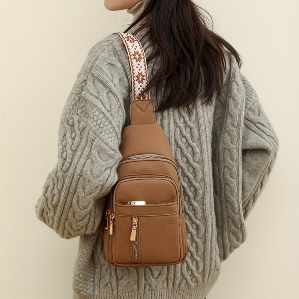 Rustic Hazel Vintage Chest Crossbody Bag for Style-Conscious Adventurers