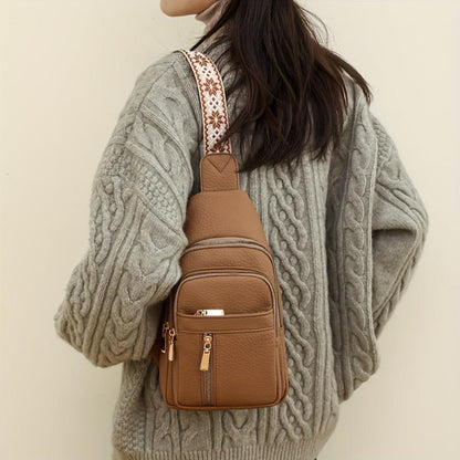 Rustic Hazel Vintage Chest Crossbody Bag for Style-Conscious Adventurers