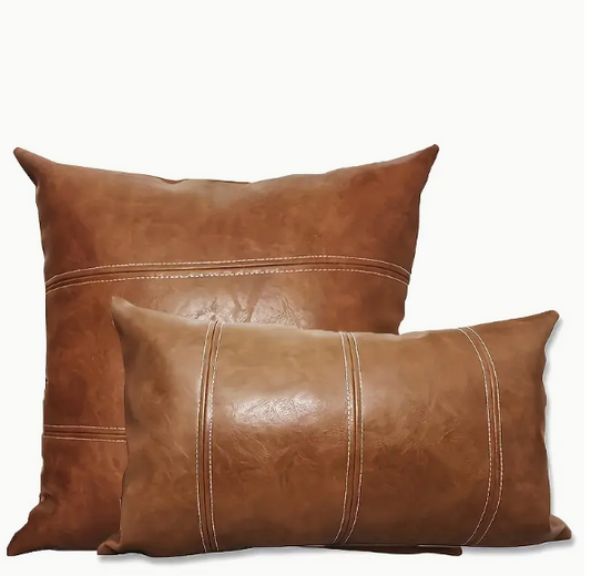 James's Leather Pillow Cover