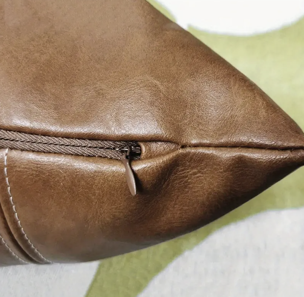 James's Leather Pillow Cover
