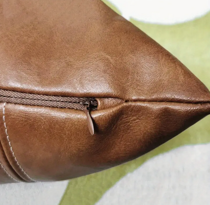 James's Leather Pillow Cover