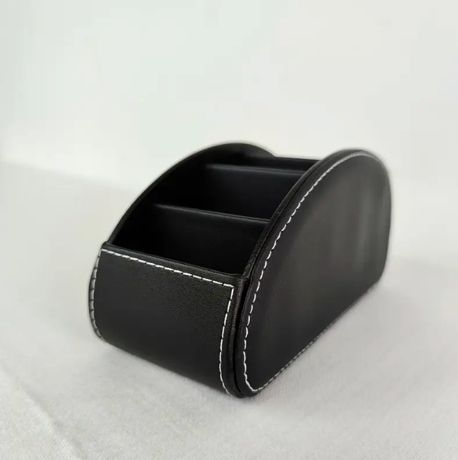 Leather Remote Control Holder or for Cosmetics