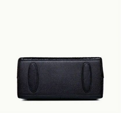 Women's Genuine Leather Crossbody Bag – Woven Texture, Gold Accents & Luxurious Retro Design