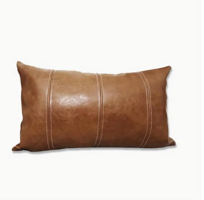 James's Leather Pillow Cover