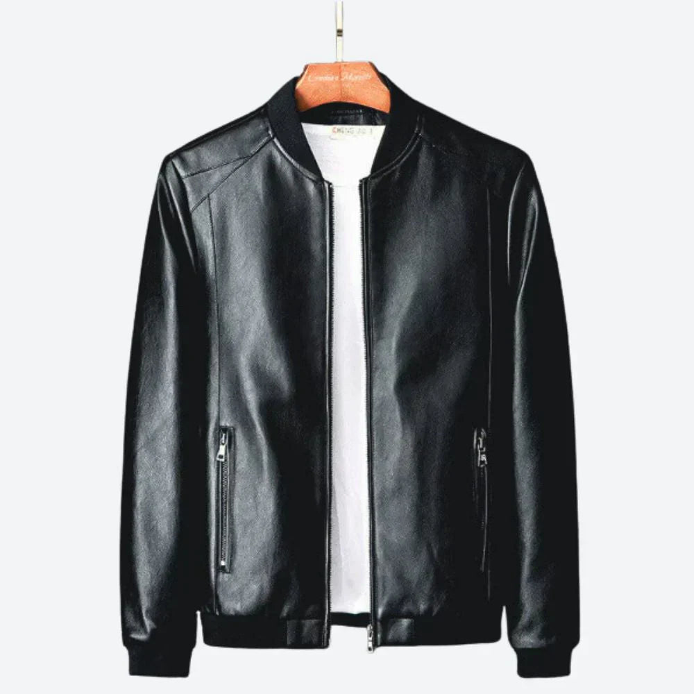 Starlit Rebel - Elegant Leather Jacket for a Bold Style
