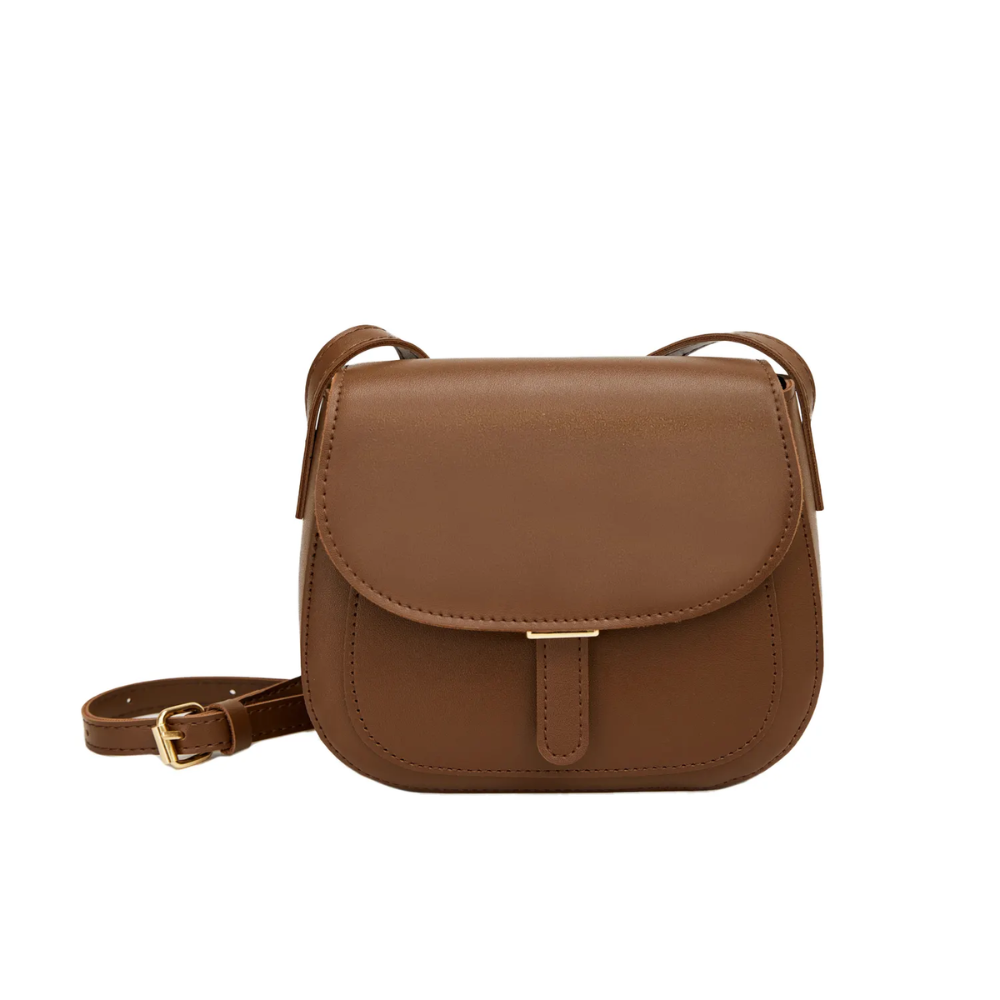 Stylish Retro Saddle Crossbody Bag by Amelia