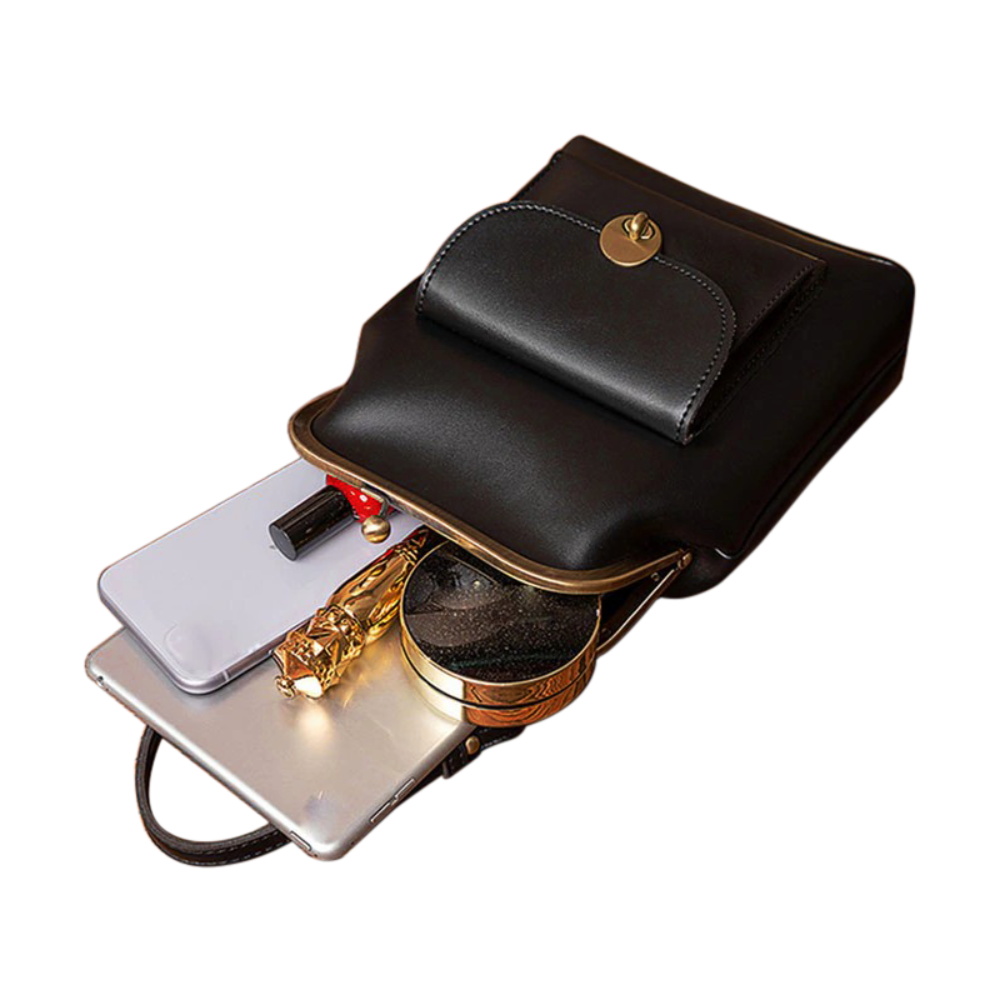 Elegant Vintage Kiss-Lock Bag - Grace's Retro Chic Must-Have