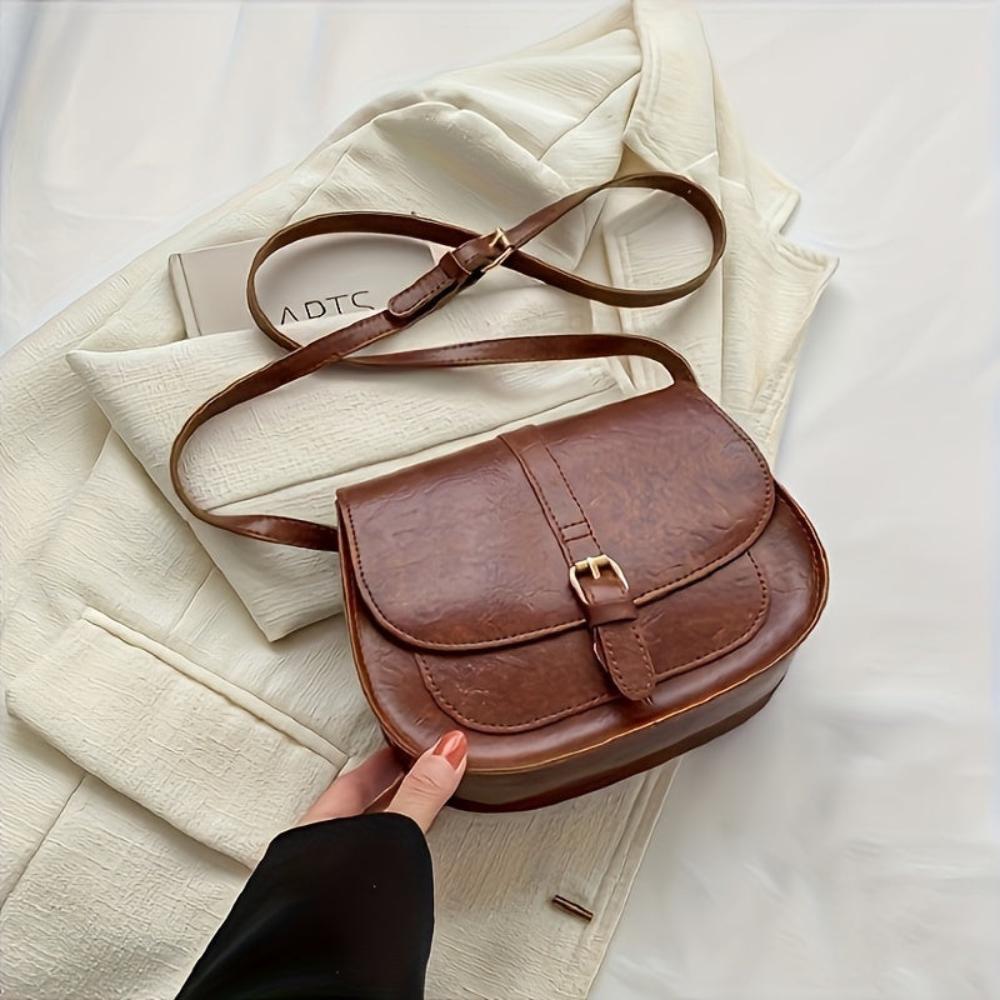 Evelyn Elegant Saddle Crossbody Bag