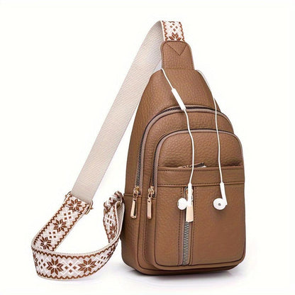 Rustic Hazel Vintage Chest Crossbody Bag for Style-Conscious Adventurers
