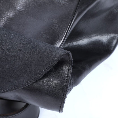 Small Black Leather Backpack | BODO
