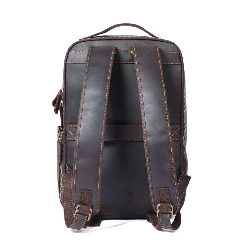 Leather laptop backpack | LARVIK