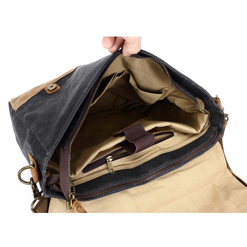 Wachs-Canvas Messenger Bag | MOKALO