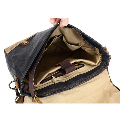 Wachs-Canvas Messenger Bag | MOKALO