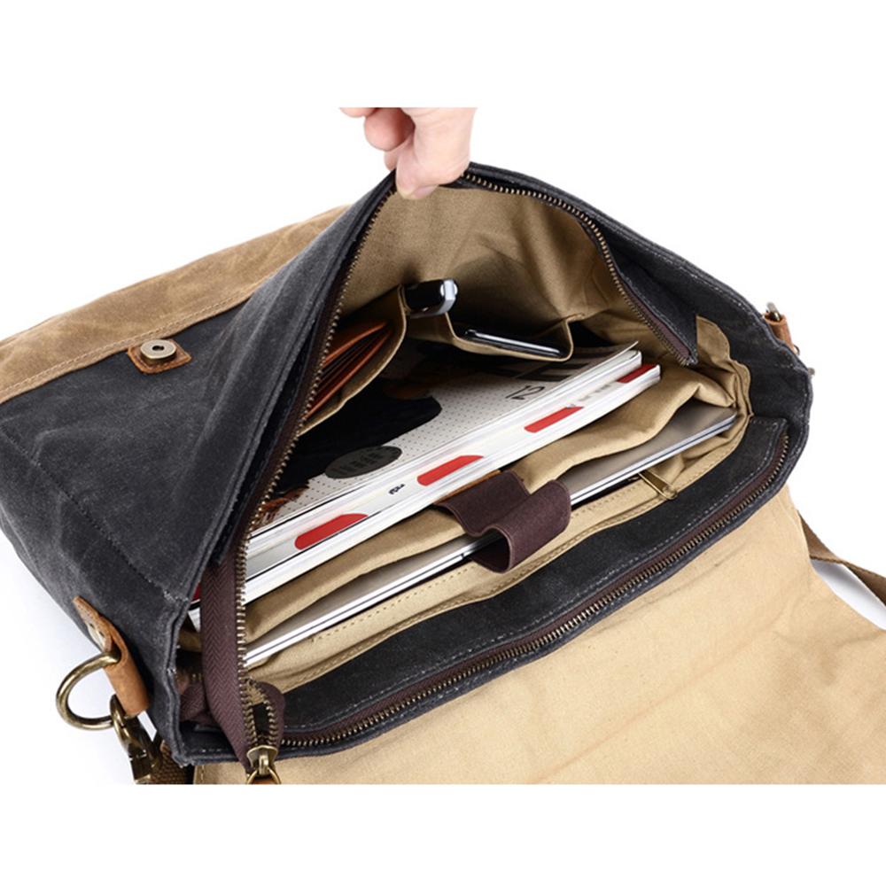 Wachs-Canvas Messenger Bag | MOKALO