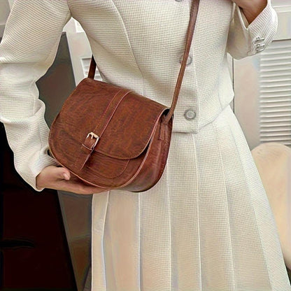 Evelyn Elegant Saddle Crossbody Bag