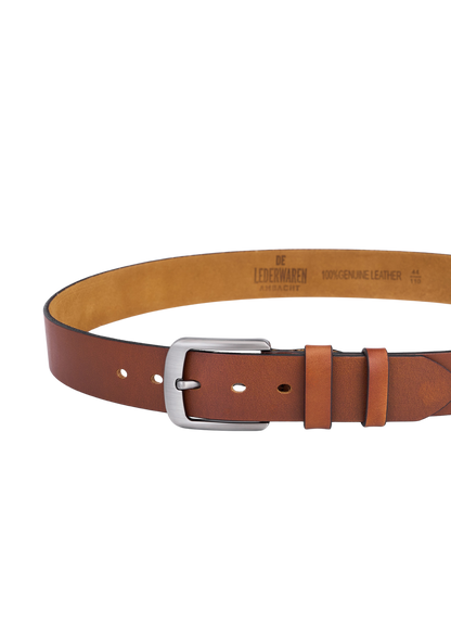 Elegant Brown Round Leather Strap – Fully Leather & Durable Men's Accessory