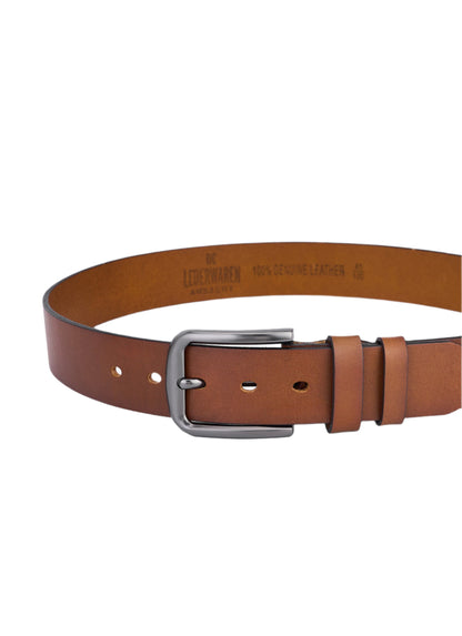 Set of 4 luxury round belts - full leather in dark brown - premium men's dress belts for a timeless style